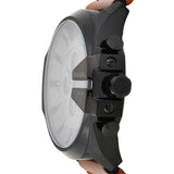 Diesel Mega Chief Chronograph Grey Dial Brown Leather Strap Watch For Men - DZ4463 Buy Now By Diesel