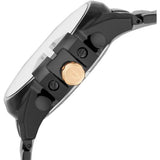 Diesel Mega Chief Chronograph Grey Dial Black Steel Strap Watch For Men - DZ4479 Buy Now By Diesel