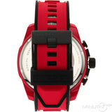 Diesel Mega Chief Chronograph Black Dial Red Rubber Strap Watch For Men - DZ4526 Buy Now By Diesel
