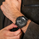 Diesel Mega Chief Chronograph Black Dial Black Mesh Strap Watch For Men - DZ4527 Buy Now By Diesel