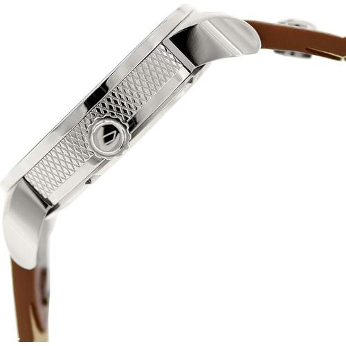 Diesel Mini Daddy Silver Dial Brown Leather Strap Watch For Men - DZ7309 Buy Now By Diesel