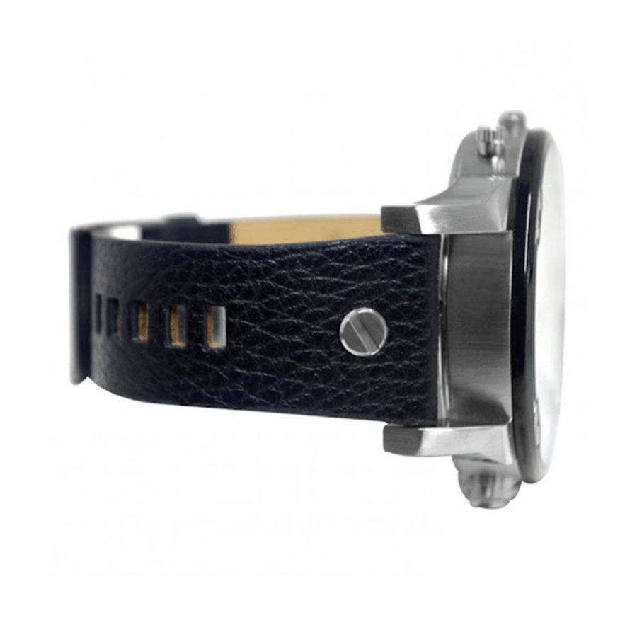 Diesel Mr Daddy Chronograph Black Dial Black Leather Strap Watch For Men - DZ7313 Buy Now By Diesel