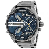 Diesel Big Daddy 2.0 Chronograph Blue Dial Grey Steel Strap Watch For Men - DZ7331 Buy Now By Diesel
