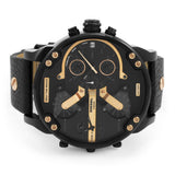 Diesel Mr Daddy 2.0 Chronograph Black Dial Black Leather Strap Watch For Men - DZ7350 Buy Now By Diesel