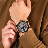 Diesel Mr. Daddy 2.0 Chronograph Grey Dial Brown Leather Strap Watch For Men - DZ7406 Buy Now By Diesel