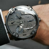 Diesel Mr Daddy Chronograph Grey Dial Brown Leather Strap Watch For Men - DZ7413 Buy Now By Diesel