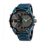 Diesel Daddy 2.0 Chronograph Grey Dial Blue Steel Strap Watch For Men - DZ7414 Buy Now By Diesel