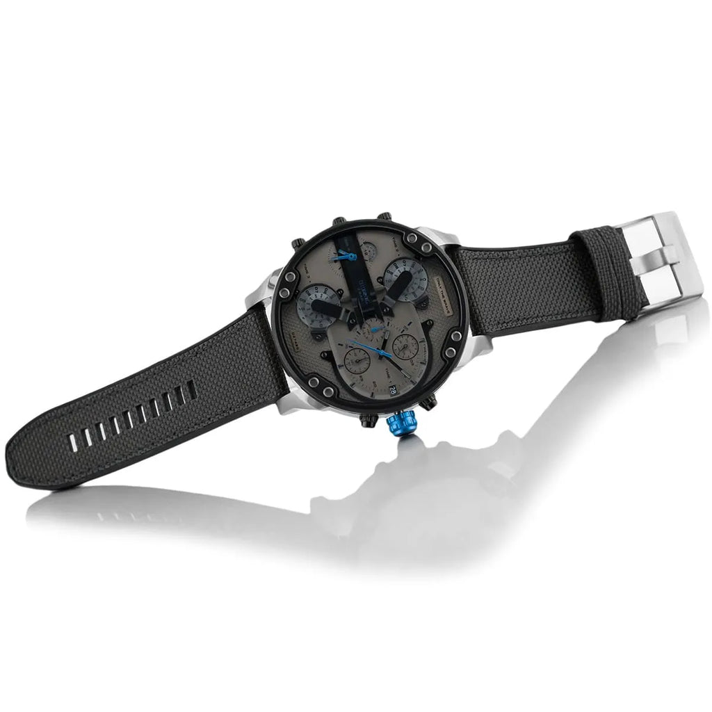 Diesel Mr Daddy 2.0 Chronograph Grey Dial Black Nylon Strap Watch For Men - DZ7420 Buy Now By Diesel