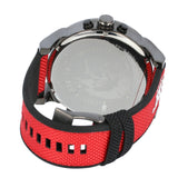 Diesel Mr Daddy 2.0 Chronograph Grey Dial Red Rubber Strap Watch For Men - DZ7423 Buy Now By Diesel