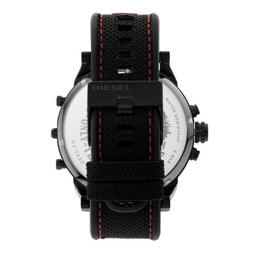 Diesel Mr. Daddy 2.0 Quartz Black Dial Black Nylon Strap Watch For Men - DZ7433 Buy Now By Diesel