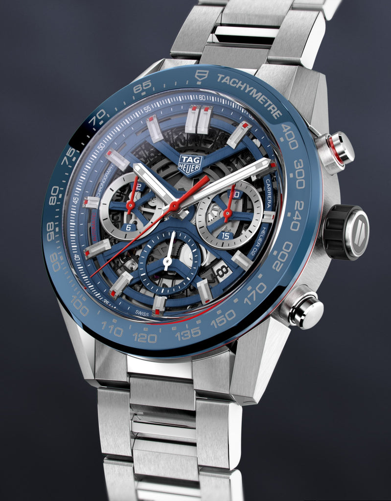 Tag Heuer Carrera Chronograph Blue Dial Silver Steel Strap Watch for Men - CBG2A11.BA0654 Buy Now By Tag Heuer
