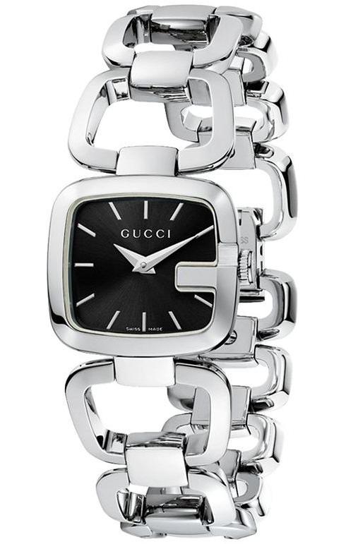 Gucci G Gucci Black Dial Silver Steel Strap Watch For Women - YA125510 Buy Now By Gucci