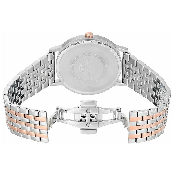 Emporio Armani Kappa Quartz Silver Dial Two Tone Mesh Bracelet Watch For Men - AR11093 Buy Now By Emporio Armani