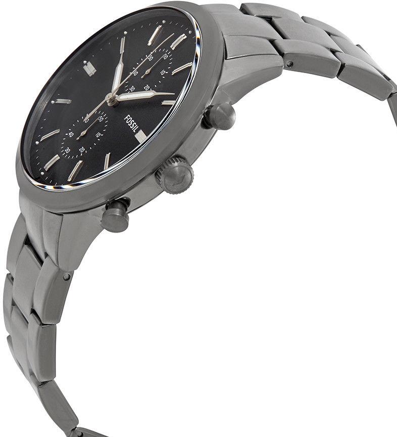 Fossil Townsman Chronograph Black Dial Silver Steel Strap Watch for Men - FS5349 Buy Now By Fossil