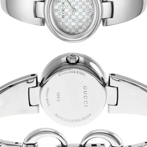 Gucci Guccissima Quartz Silver Dial Silver Steel Strap Watch For Women - YA134511 Buy Now By Gucci