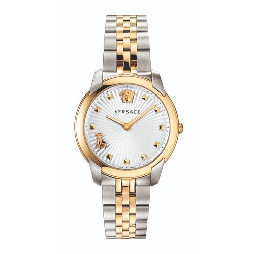 Versace Audrey Quartz White Dial Two Tone Steel Strap Watch for Women - VELR00519 Buy Now By Versace
