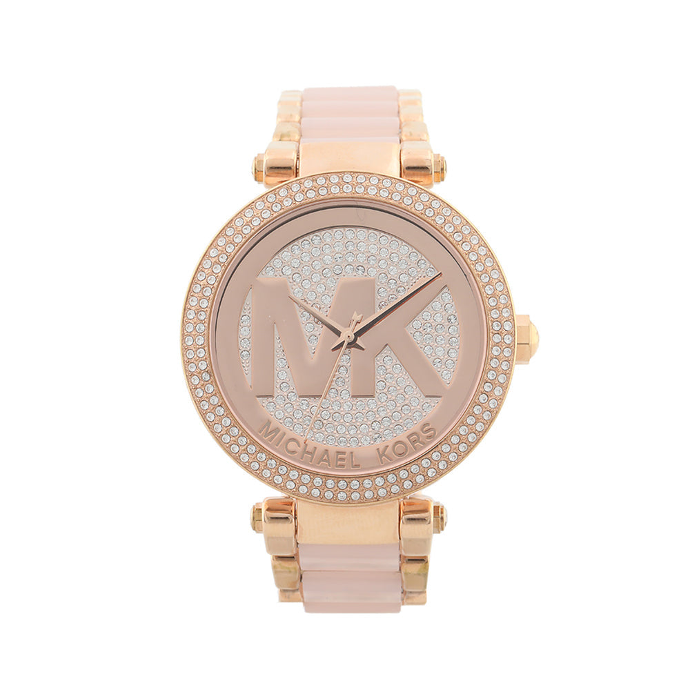 Michael Kors Parker Pink Dial Pink Steel Strap Watch for Women - MK6176 Buy Now By Michael Kors