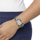 Burberry Nova Check Silver Dial Two Tone Leather Strap Watch For Women - BU9404 Buy Now By Burberry