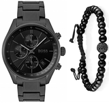 Hugo Boss Grand Prix Black Dial Black Steel Strap Watch for Men - 1513676 Buy Now By Hugo Boss
