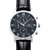 Tommy Hilfiger Kane Quartz Black Dial Black Leather Strap Watch for Men - 1791401 Buy Now By Tommy Hilfiger