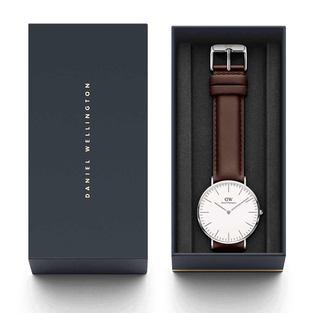 Daniel Wellington Classic Bristol White Dial Brown Leather Strap Watch For Women - DW00100056 Buy Now By Daniel Wellington