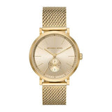 Michael Kors Irving Quartz Gold Dial Gold Mesh Strap Watch For Men - MK8741 Buy Now By Michael Kors