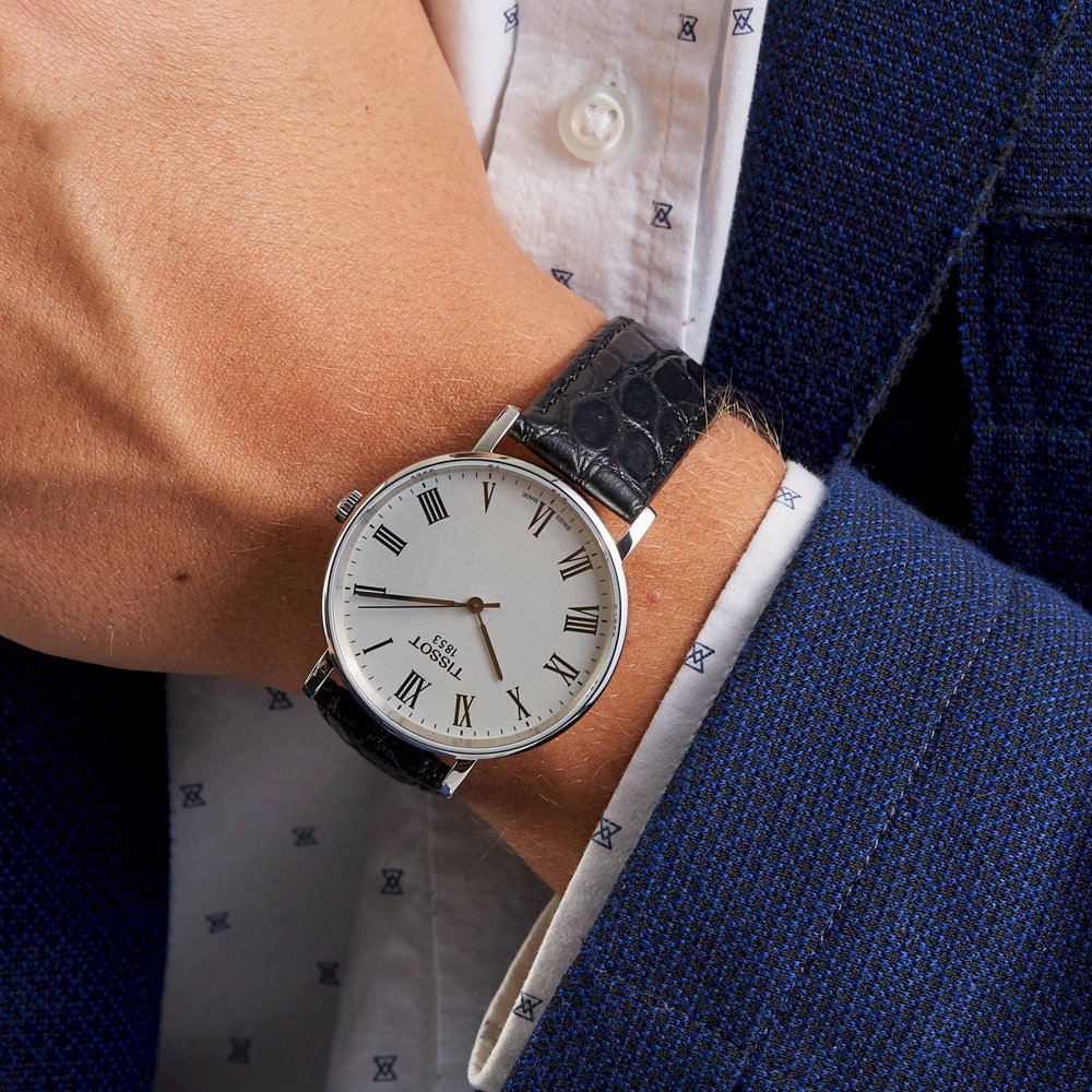 Tissot Everytime Medium White Dial Black Leather Strap Watch For Men - T109.410.16.033.01 Buy Now By Tissot