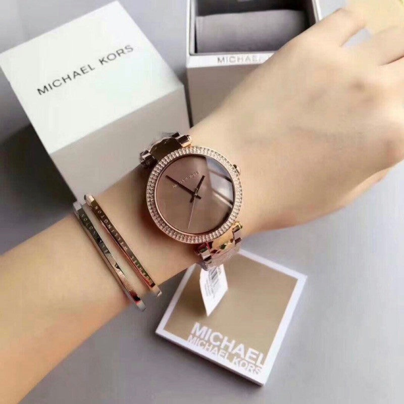 Michael Kors Parker Rose Gold Dial with Diamonds Rose Gold Steel Strap Watch for Women - MK6426 Buy Now By Michael Kors