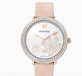 Swarovski Crystal Quartz Pink Dial Pink Leather Strap Watch for Women - 5575217 Buy Now By Swarovski