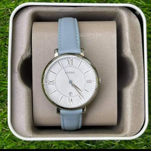 Fossil Jacqueline White Dial Light Blue Leather Strap Watch for Women - ES3821 Buy Now By Fossil