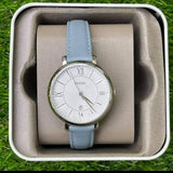 Fossil Jacqueline White Dial Light Blue Leather Strap Watch for Women - ES3821 Buy Now By Fossil