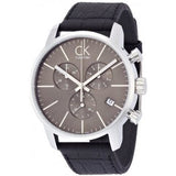 Calvin Klein City Chronograph Black Dial Black Leather Strap Watch for Men - K2G271C3 Buy Now By Calvin Klein