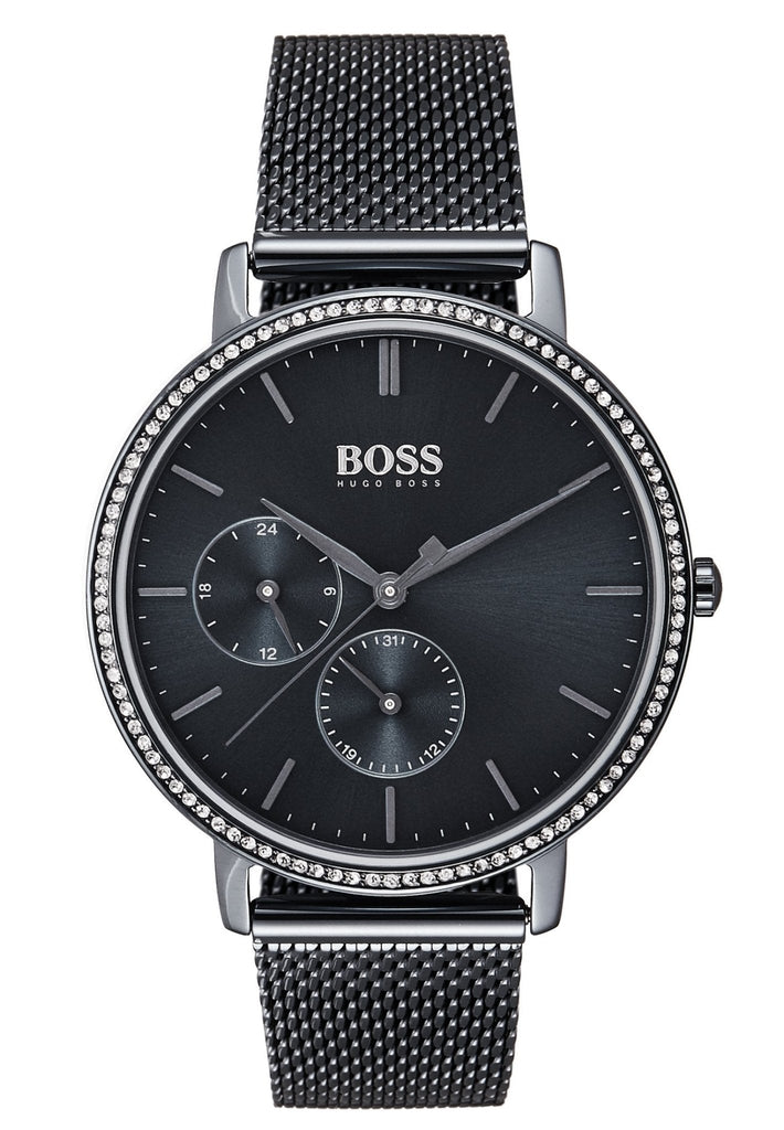 Hugo Boss Infinity Black Dial Black Mesh Bracelet Watch for Women -1502521 Buy Now By Hugo Boss