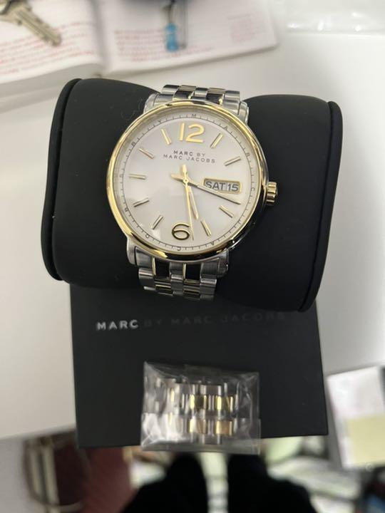 Marc Jacobs Fergus White Dial Two Tone Steel Strap Watch for Men - MBM5079 Buy Now By Marc Jacobs