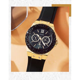 Guess Black Dial Black Rubber Strap Watch For Women - W1053L7 Buy Now By Guess