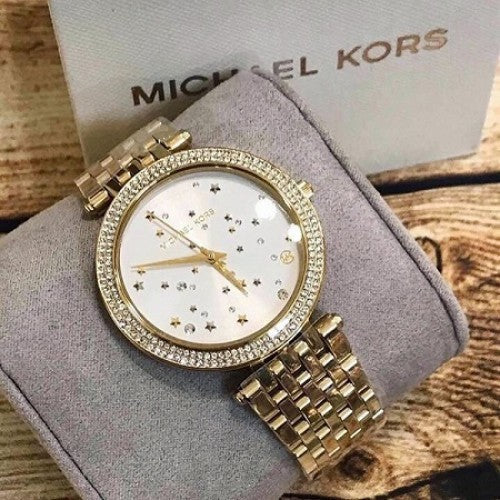 Michael Kors Darci White Dial Gold Steel Strap Watch for Women - MK3727 Buy Now By Michael Kors