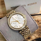 Michael Kors Darci White Dial Gold Steel Strap Watch for Women - MK3727 Buy Now By Michael Kors