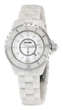 Chanel J12 Diamonds Ceramic White Dial White Steel Strap Watch for Women - J12 H1628 Buy Now By Chanel