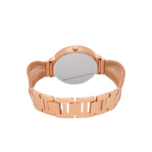 Guess Chiffon Rose Gold Dial Mesh Bracelet Watch For Women - W1083L3 Buy Now By Guess