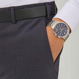 Emporio Armani Renato Chronograph Blue Dial Two Tone Steel Strap Watch For Men - AR80025 Buy Now By Emporio Armani