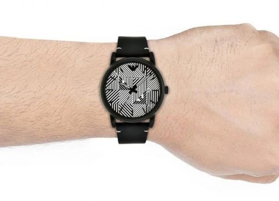 Emporio Armani Luigi Quartz White Dial Black Rubber Strap Watch For Men - AR11136 Buy Now By Emporio Armani