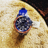 Fossil Bannon Multifunction Blue Dial Blue Silicone Strap Watch for Men - BQ2498 Buy Now By Fossil