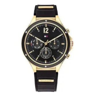 Tommy Hilfiger Eve Chronograph Quartz Black Dial Black Silicone Strap Watch For Women - 1782282 Buy Now By Tommy Hilfiger