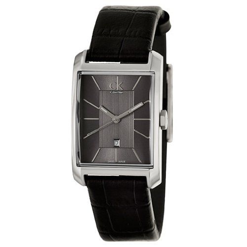 Calvin Klein Window Black Dial Black Leather Strap Watch for Men - K2M23107 Buy Now By Calvin Klein