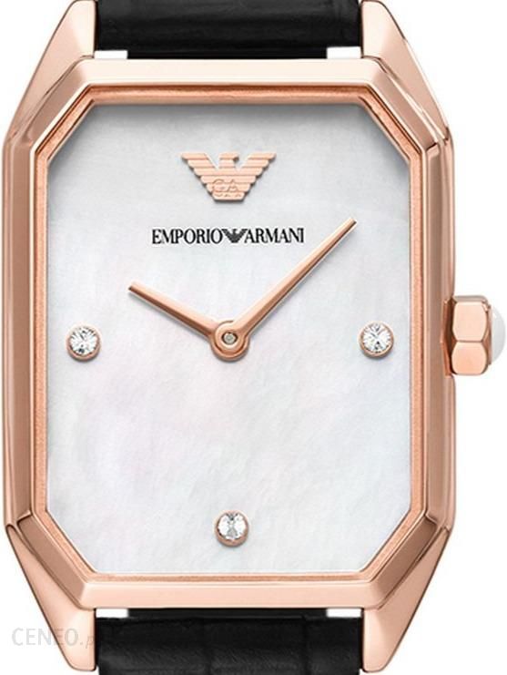 Emporio Armani Gioia Quartz Mother of Pearl Dial Black Leather Strap Watch For Women - AR11390 Buy Now By Emporio Armani