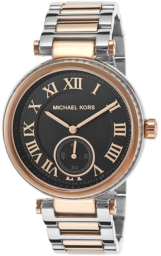 Michael Kors Skylar Black Dial Two Tone Steel Strap Watch for Women - MK5957 Buy Now By Michael Kors
