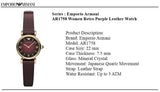 Emporio Armani Gianni T Bar Burgundy Dial Burgundy Leather Strap Watch For Women - AR1758 Buy Now By Emporio Armani
