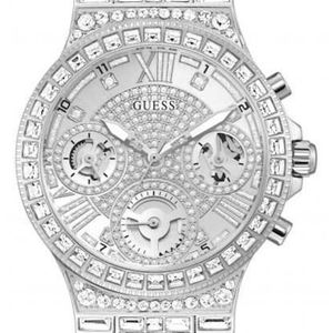 Guess Moonlight Multi Function Diamonds Silver Dial Silver Steel Strap Watch for Women - GW0320L1 Buy Now By Guess