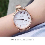 Marc Jacobs Baker White Dial Rose Gold Steel Strap Watch for Women - MBM3244 Buy Now By Marc Jacobs
