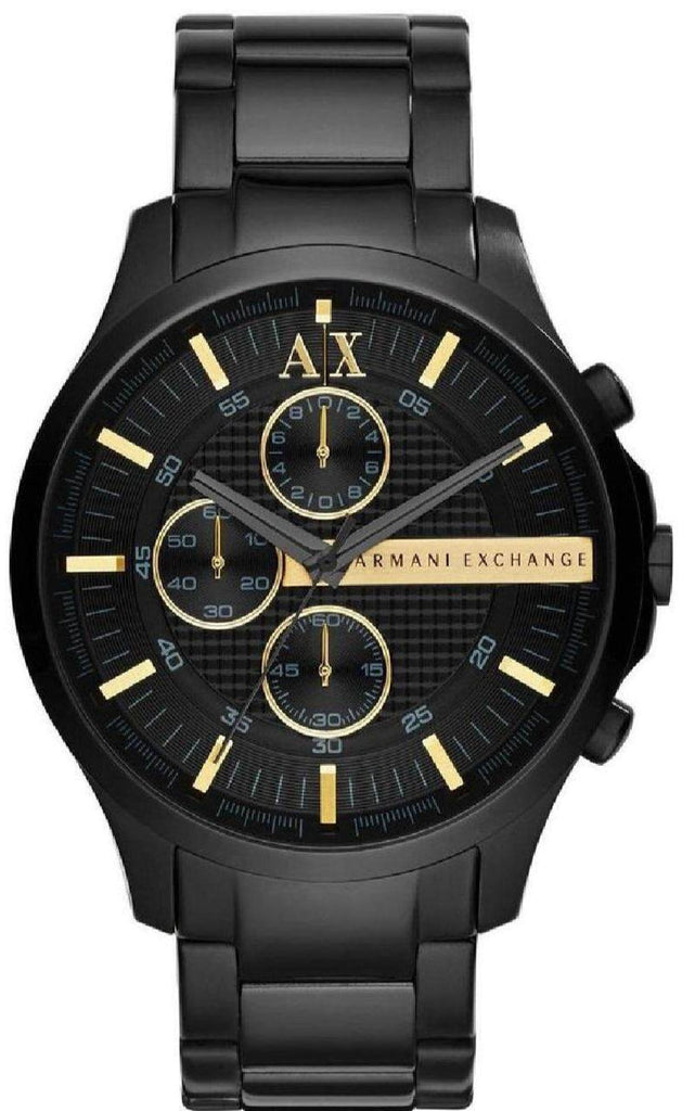 Armani Exchange Hampton Chronograph Black Dial Black Steel Strap Watch For Men - AX2164 Buy Now By Armani Exchange